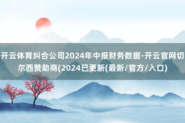 开云体育纠合公司2024年中报财务数据-开云官网切尔西赞助商(2024已更新(最新/官方/入口)