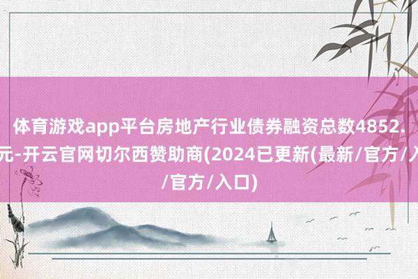 体育游戏app平台房地产行业债券融资总数4852.7亿元-开云官网切尔西赞助商(2024已更新(最新/官方/入口)