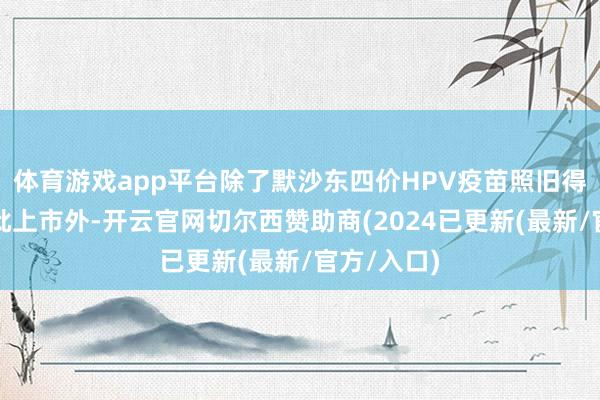 体育游戏app平台除了默沙东四价HPV疫苗照旧得回国内审批上市外-开云官网切尔西赞助商(2024已更新(最新/官方/入口)